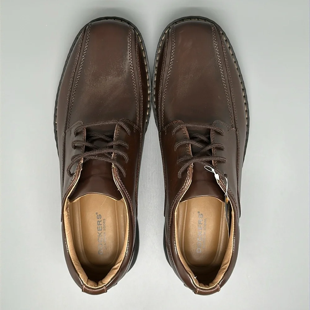 Dockers Trustee Dark Leather Oxford Dress Shoes Men's Sz‎ 10.5 New!